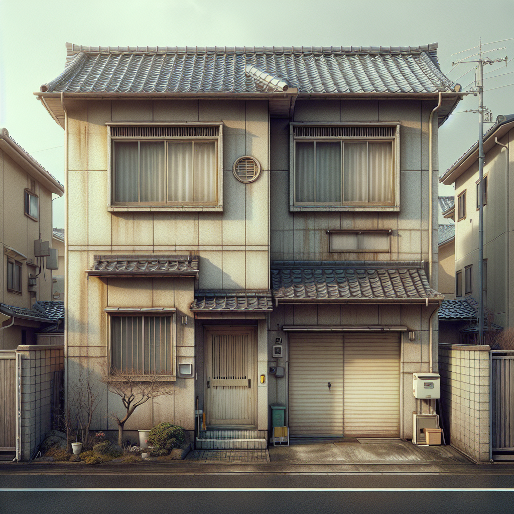 施工前の水戸市T様邸（外壁チョーキング、タイル剥がれ）