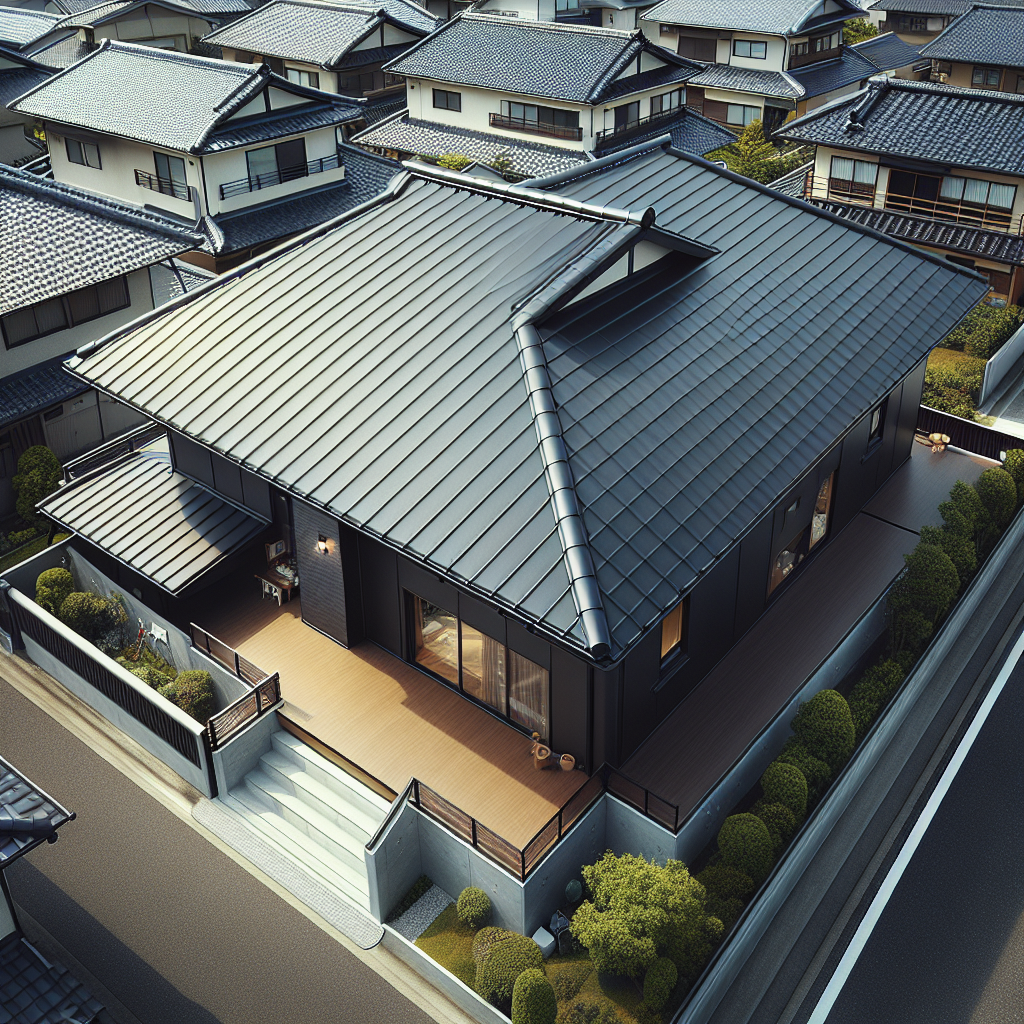 施工後のひたちなか市S様邸（スーパーガルテクト葺き替え後）