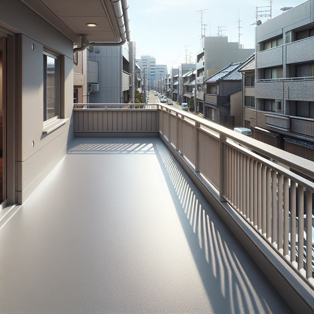 施工後の笠間市H様邸（ウレタン防水でなめらかな仕上がり）